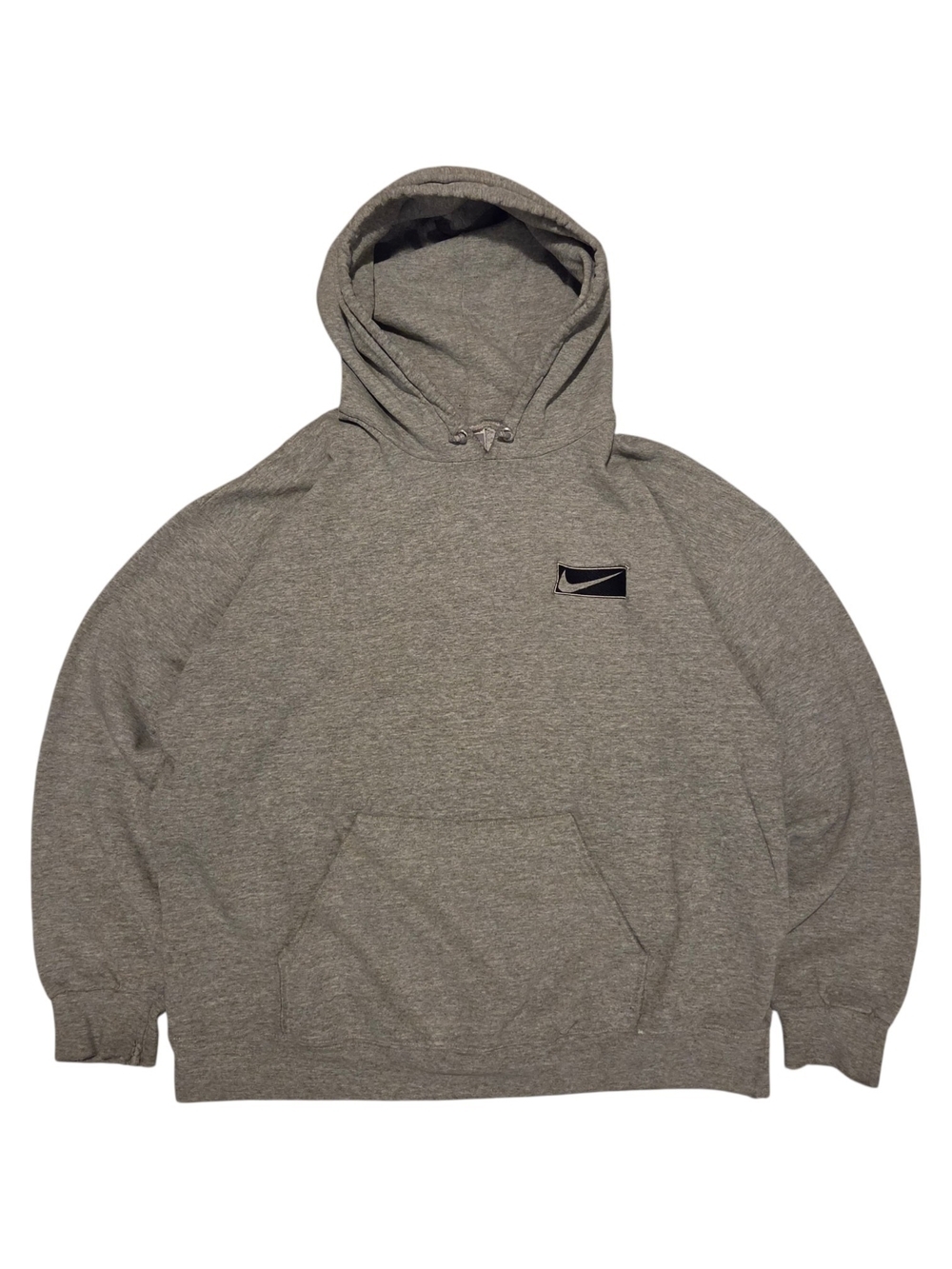 Vintage 80's Nike Gray Pullover Hoodie - Men's Classic Swoosh